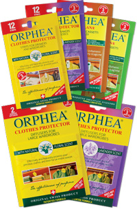 Orphea Clothes Protector strips and diffusers