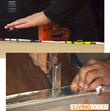 Arrow staple guns used on Ten's The Living Room