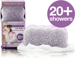 Spongeables Lavendar buffer offers over 20 showers