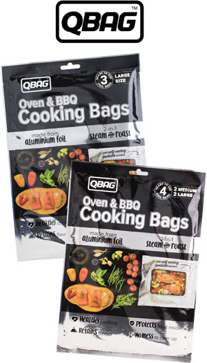 Image of various Qbag cooking bags