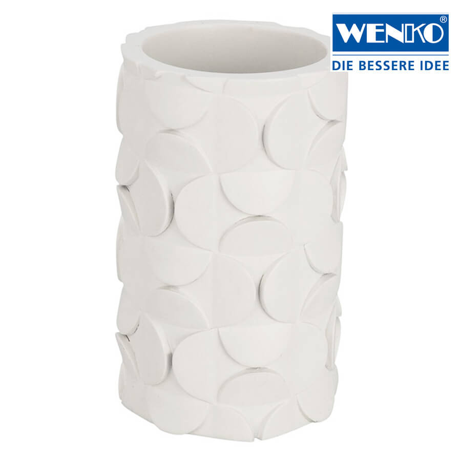 Wenko Structure Toothbrush Cup White